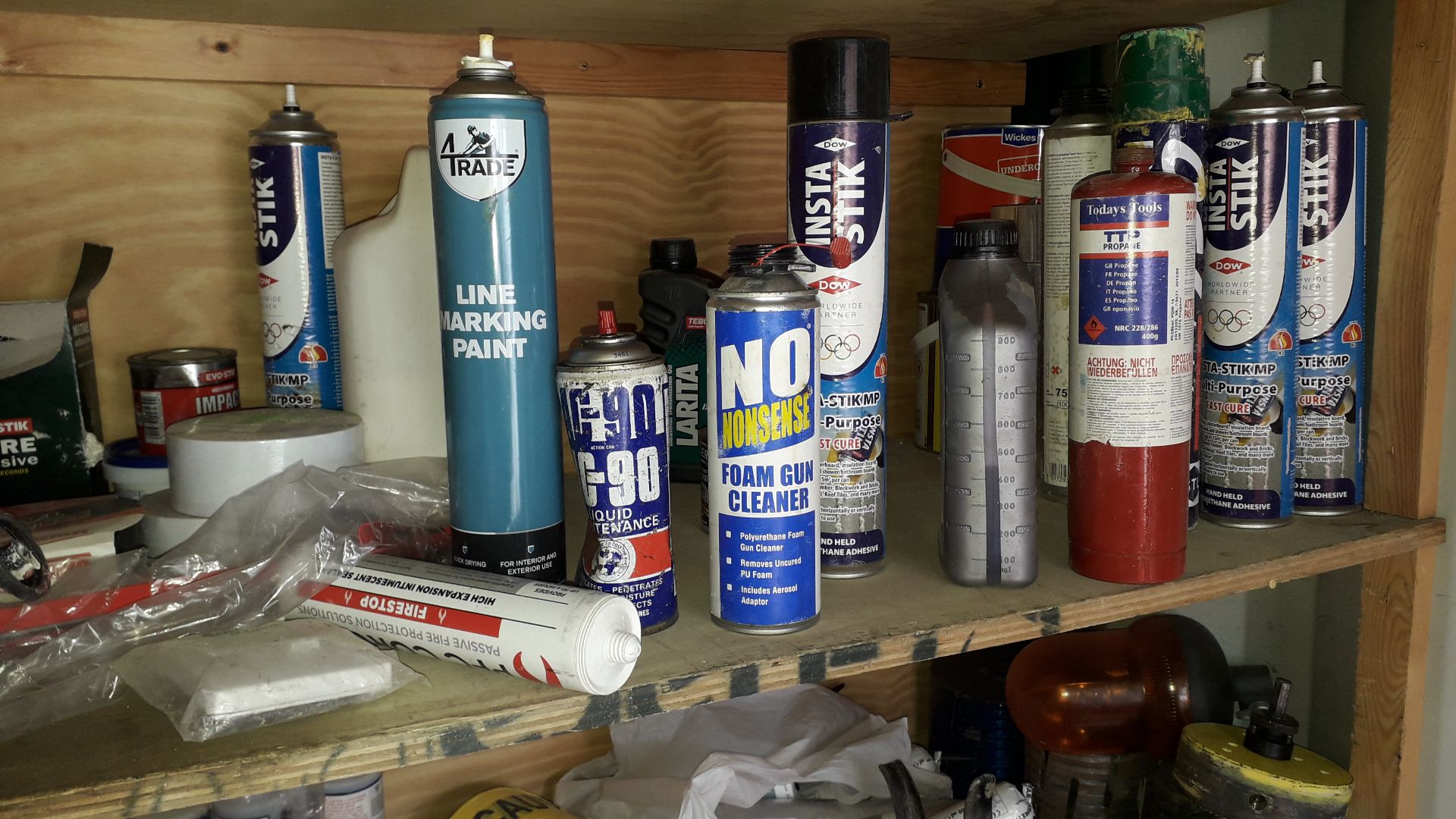 Small Quantity of Part Used Adhesives, Lubricants, - Image 2 of 3