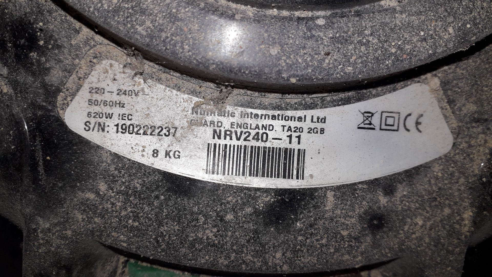 Numatic NRV240-11 Henry Vacuum 240v Serial Number - Image 2 of 2