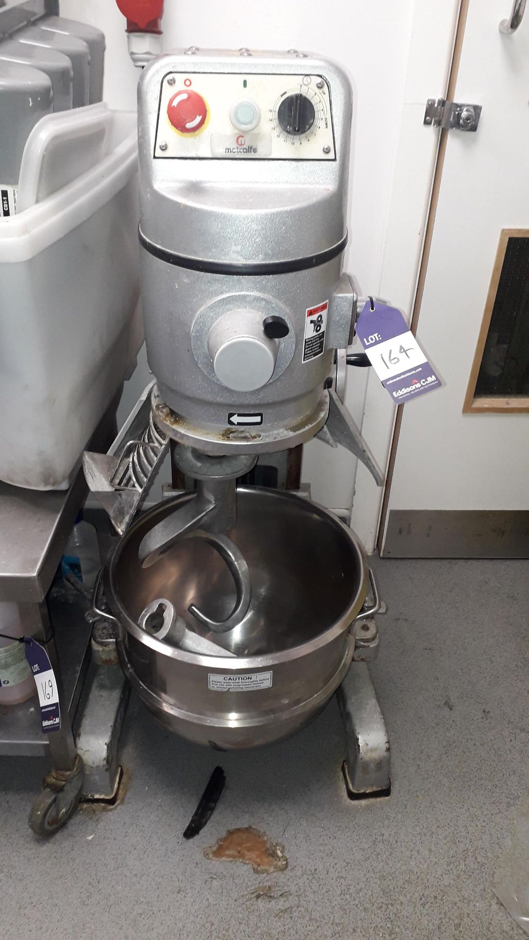 Metcalfe Stainless Steel 30Ltr Heavy Duty Spiral Dough Mixer Serial Number SP30HI/160887/GS 415v,