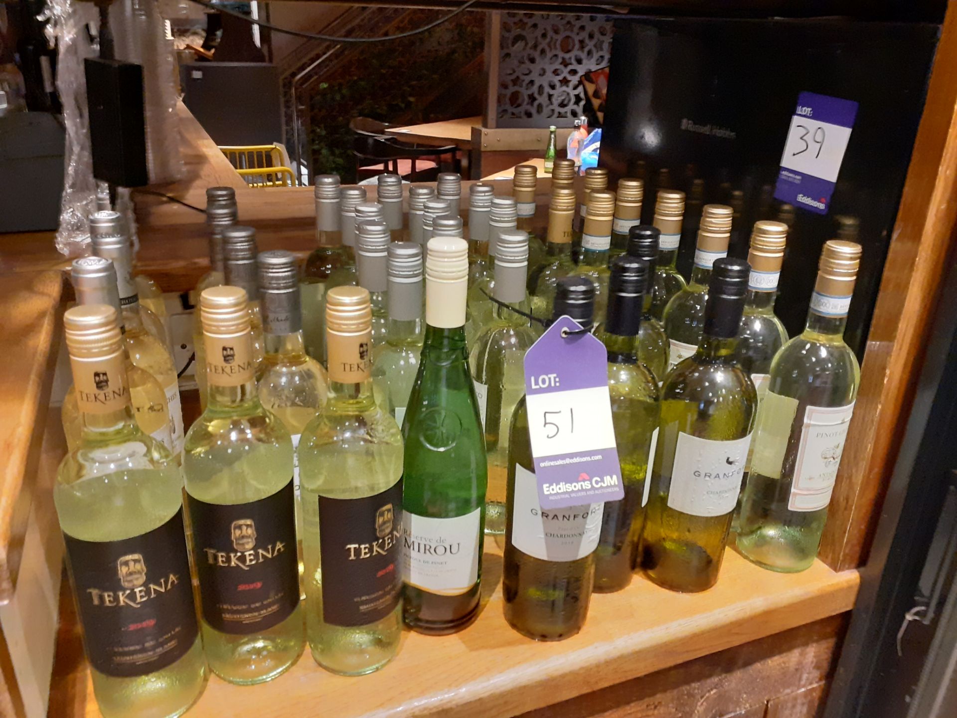 39 Various Bottles of White Wine, Located at 14 Leicester Square, London WC2H 7NG