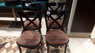 4 x Wood Chairs Upholstered Seats, Located at First Floor, The Bentall Centre, Wood Street, Kingston