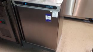 Polar CD080 Stainless Steel 150Ltr Undercounter Fridge Serial Number 7140870, Located at First