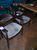 4 x Wooden Elbow Chairs, Located at 14 Leicester Square, London WC2H 7NG