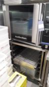 Blue Seal Turbofan E31D4 Convection Oven Serial Number 1733527 240v on Stainless Steel Stand,