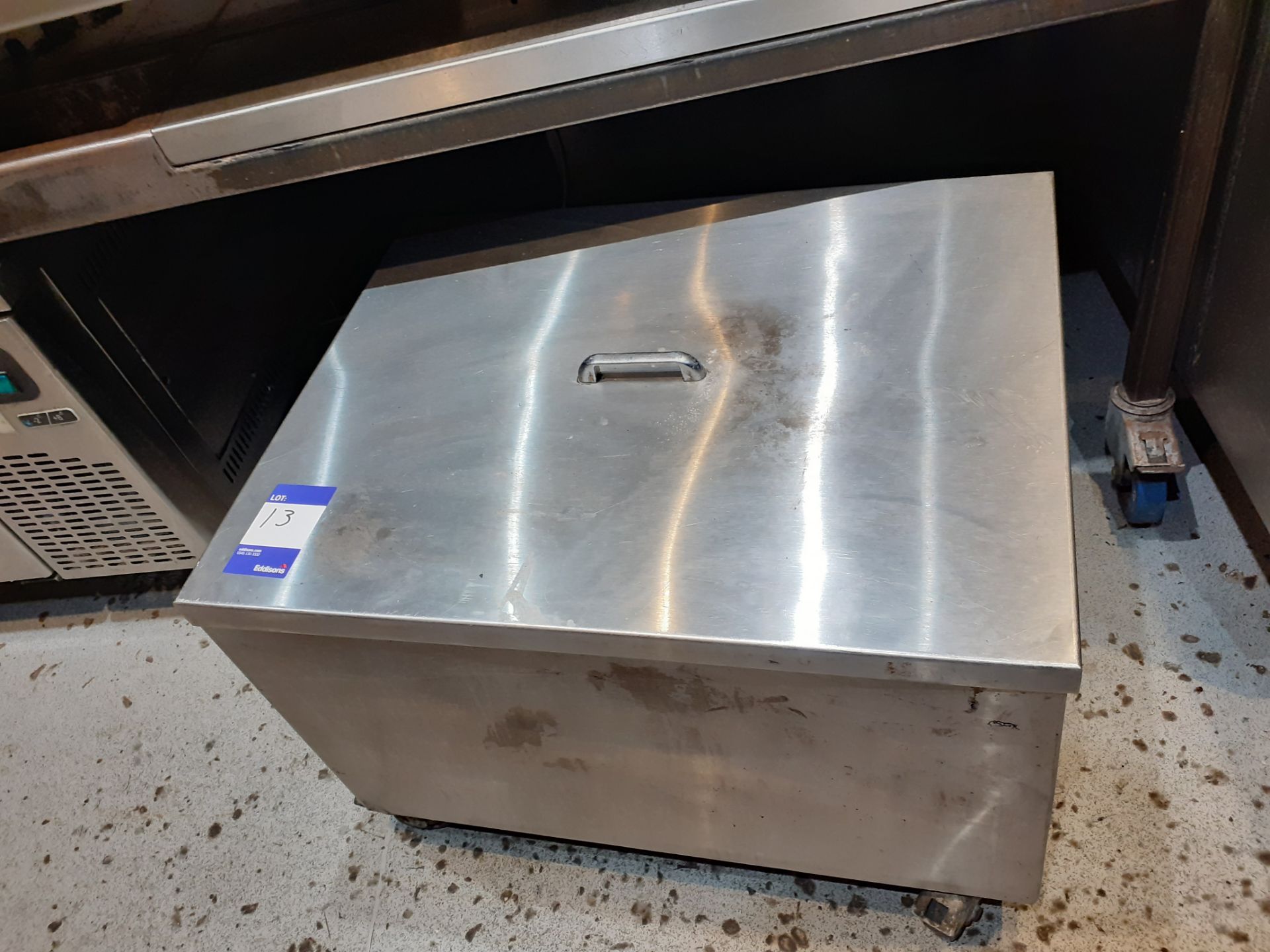 Stainless Steel Storage Container with Lid, 700 x 550mm, Located at 14 Leicester Square, London WC2H