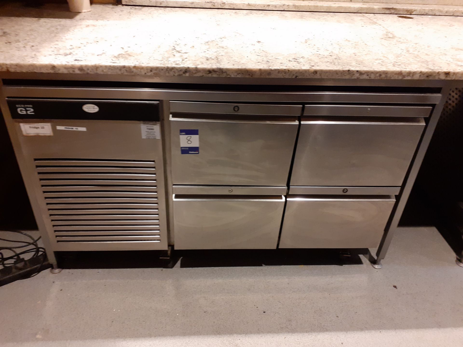 Foster Eco Pro G2 Stainless Steel 4 Drawer Undercounter Refrigerator, Located at 14 Leicester