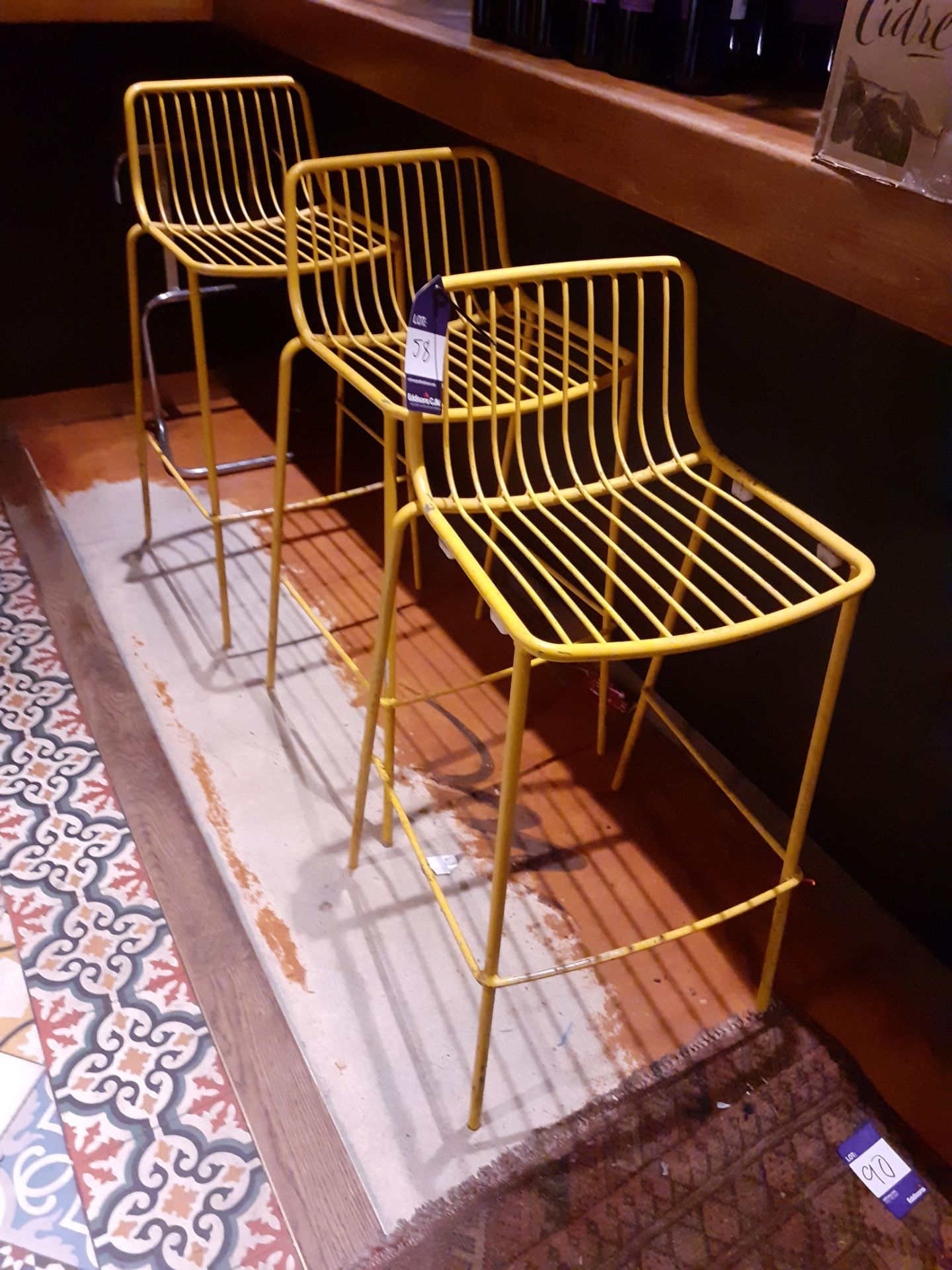 3 Wire Bar Stools, Located at 14 Leicester Square, London WC2H 7NG