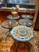 Five Various Circular Patio Tables, Located at 14 Leicester Square, London WC2H 7NG