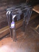 4 x Chrome Folding Tray Stands, Located at 14 Leicester Square, London WC2H 7NG