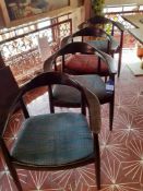 4 x Wooden Elbow Chairs, Located at 14 Leicester Square, London WC2H 7NG