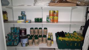 Contents of room to include Various Food Stuffs (most past best before date) and Small Quantity of