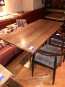 Oak Topped Twin Pedestal Table, 1500 x 750mm, 2 x Oak Topped Pedestal Tables 750 x 750mm & 4