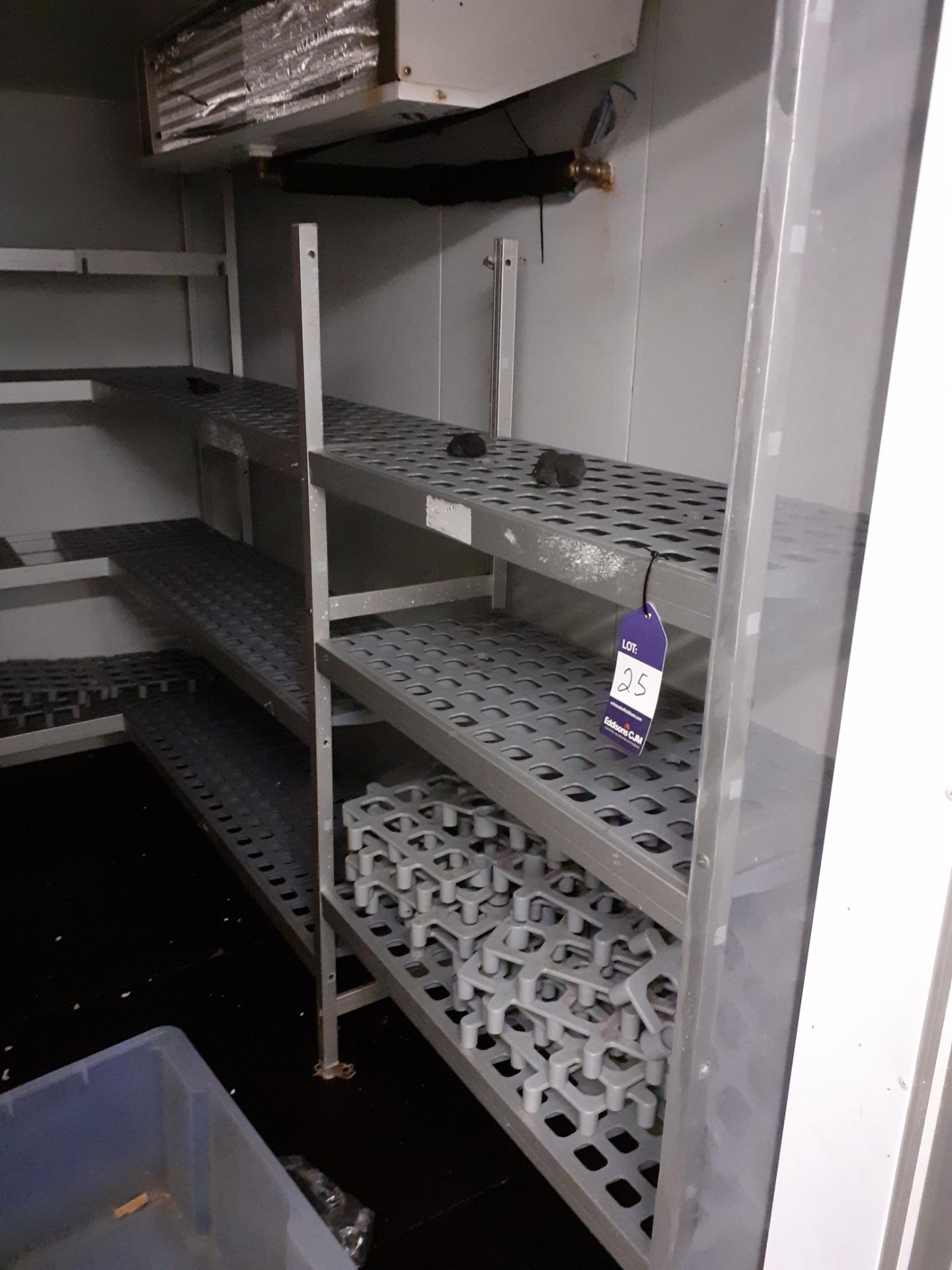 The Aluminium Shelving Units to Coldroom’s as lotted, Located at 14 Leicester Square, London WC2H