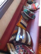 10 x Arabic Carpet Cushions, Located at 14 Leicester Square, London WC2H 7NG