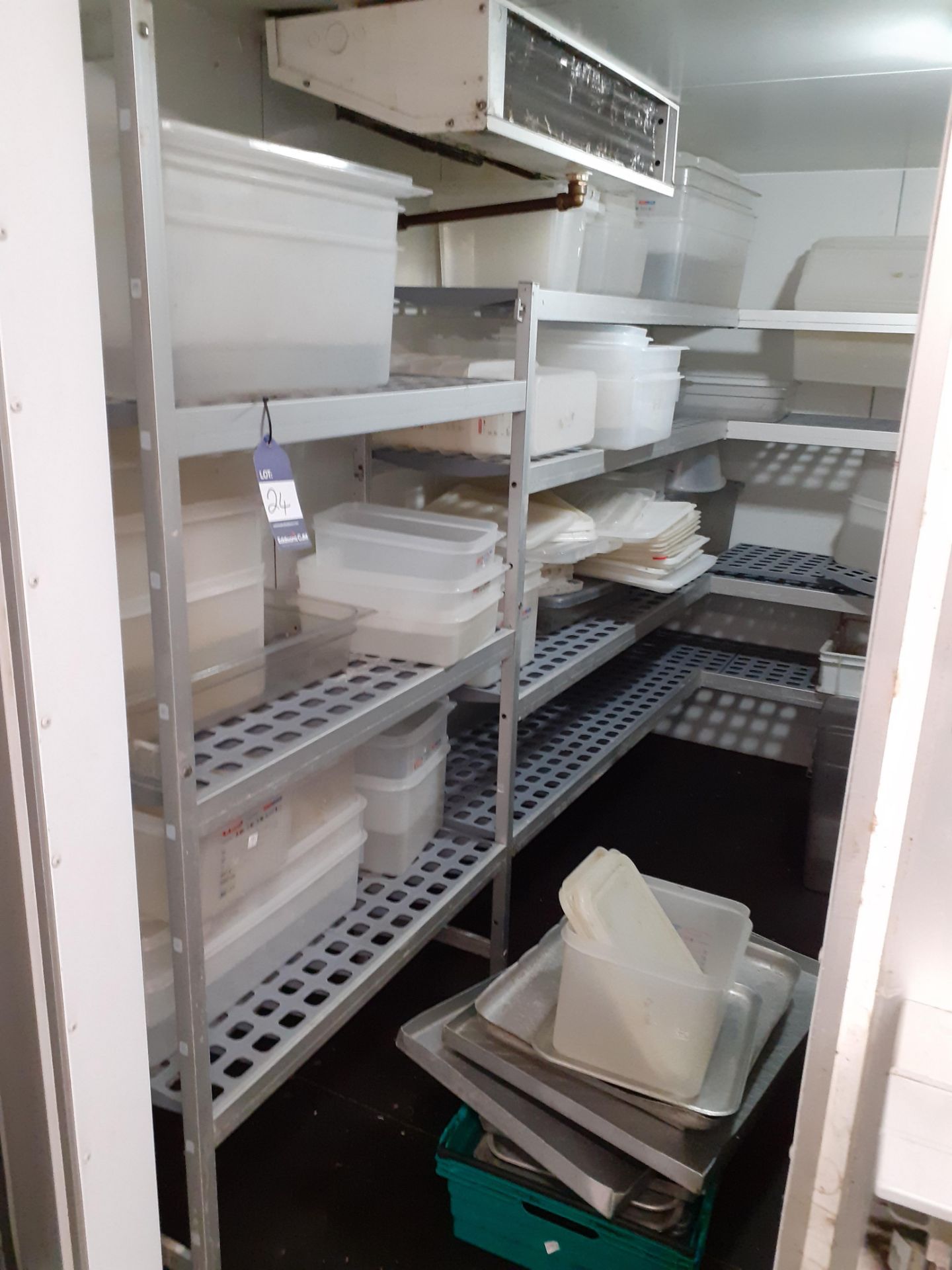 The Aluminium Shelving Units to Coldroom’s as lotted, Located at 14 Leicester Square, London WC2H