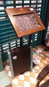 Menu Lectern & Chalkboard, Located at First Floor, The Bentall Centre, Wood Street, Kingston Upon