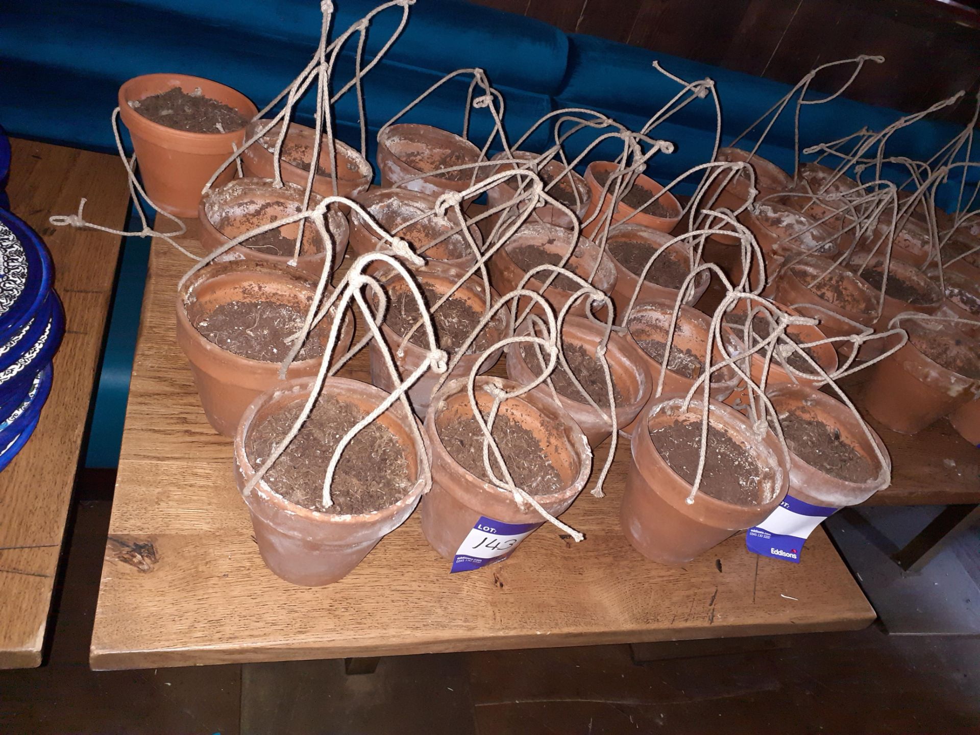 18 x Hanging Terra Cotta Pots, Located at 14 Leicester Square, London WC2H 7NG
