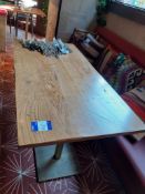 Oak Topped Twin Pedestal Table, 1500 x 750mm, Located at 14 Leicester Square, London WC2H 7NG