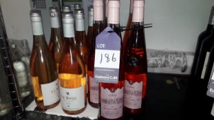 7 x Le Bosq Rose Wine (2018) and 8 x Chateau Ksara Sunset Rose Wine (2016), Located at First