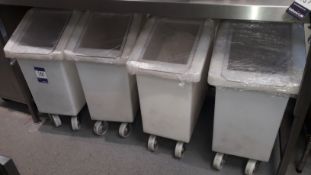 4 x Fletcher Mobile Ingredients Bins (Purchaser to remove contents offsite), Located at First Floor,