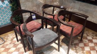 4 x Wooden Arm Chairs, Located at First Floor, The Bentall Centre, Wood Street, Kingston Upon Thames