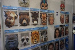 Assortment of Mask-Arade party masks, to include various animals, celebrities, characters etc