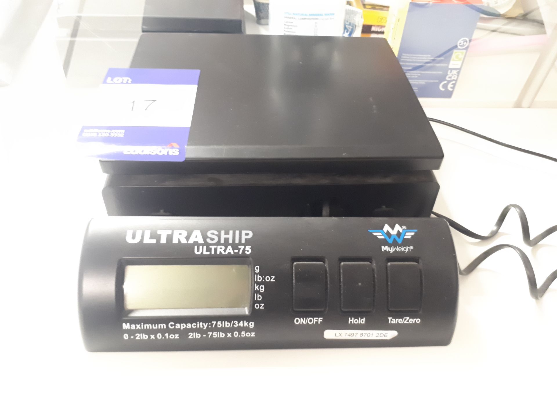 UltraShip Ultra-75 weighing scales, 34KG capacity - Image 2 of 2