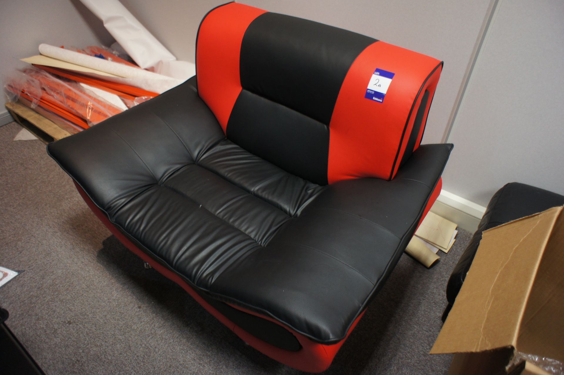 Leather effect chair, to mezzanine office