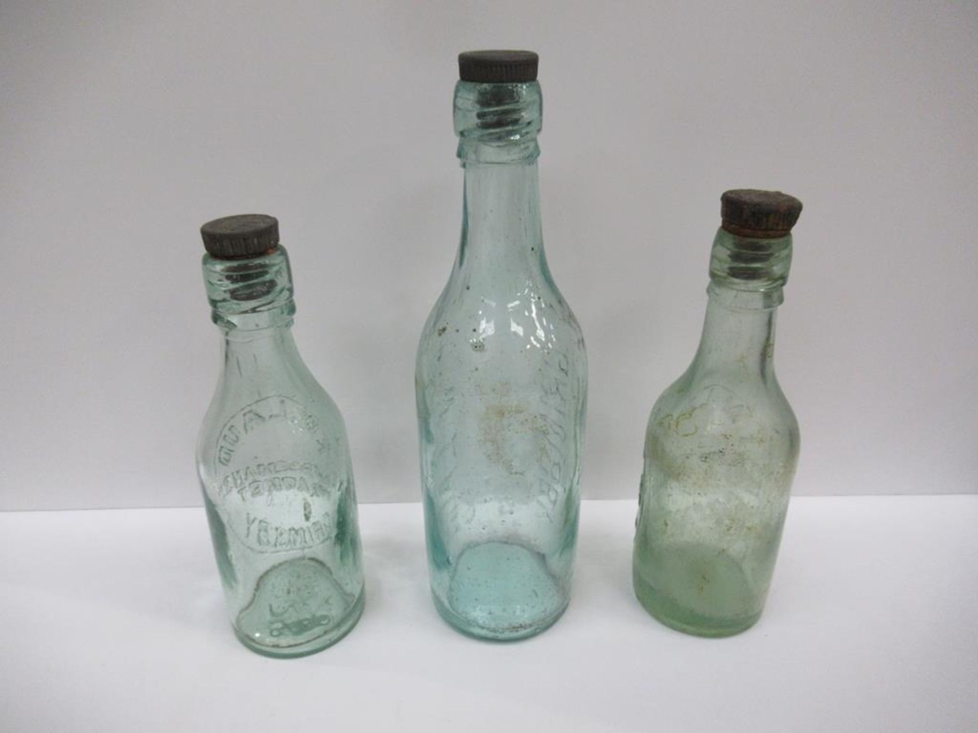 3x Grimsby F.W. Laud bottles with stoppers - Image 3 of 14