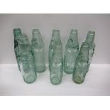 8x Grimsby (2x New Clee, 3x Louth, 1x Skegness, Louth & Horncastle) Bellamy Bros codd bottles