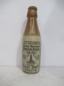 Louth East Bros 'old fashioned home brewed' Ginger Beer stone bottle (20cm)