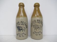 2x Hull Julius Peters stone bottles (20cm)