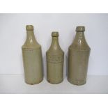 3x Wainfleet I.Gunson (1) T. Wright (1) and Gunson & Son (1) stone bottles