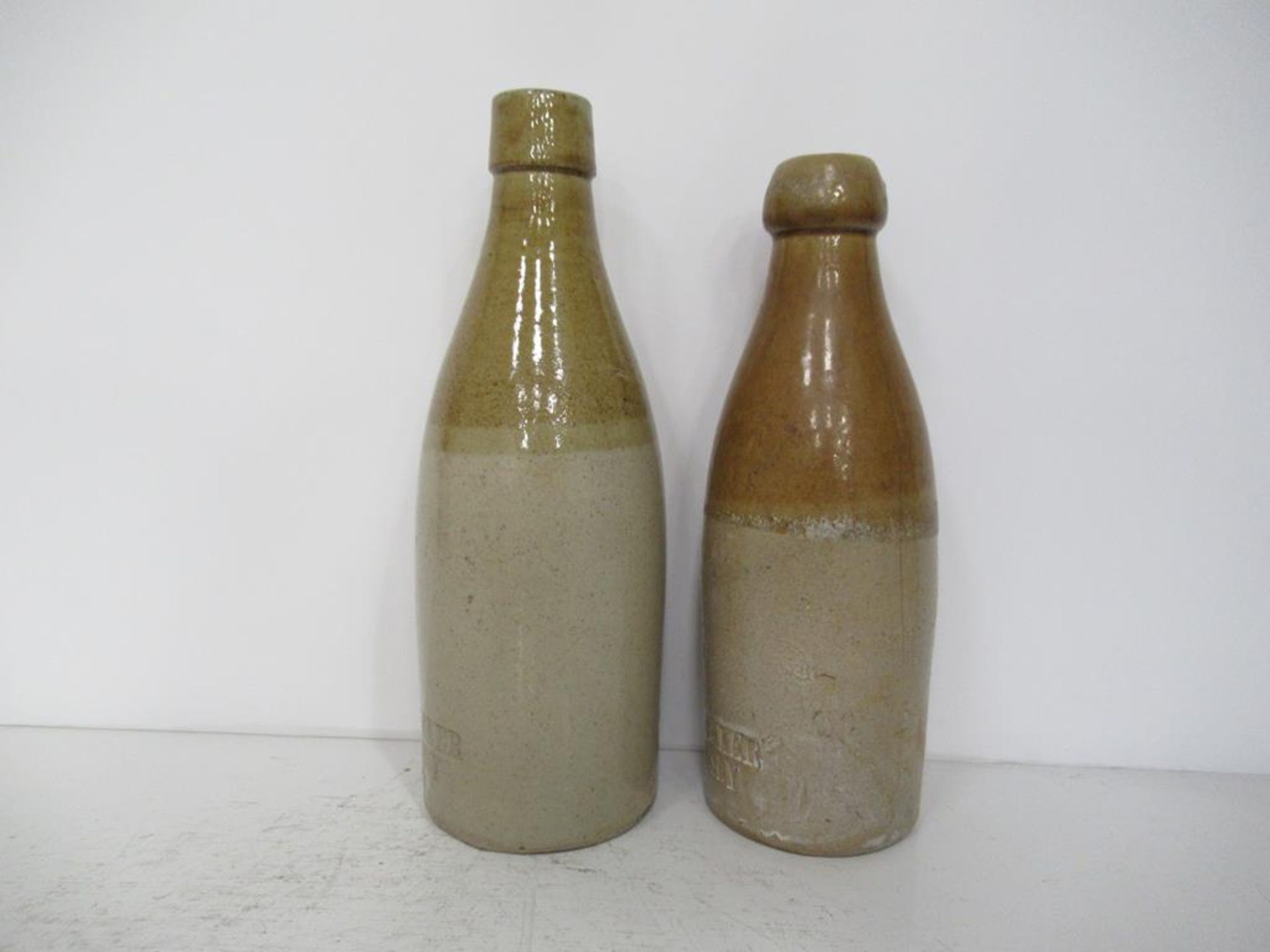 2 x Grimsby W.Stracker Impressed Stone Bottles (21cm) - Image 4 of 10