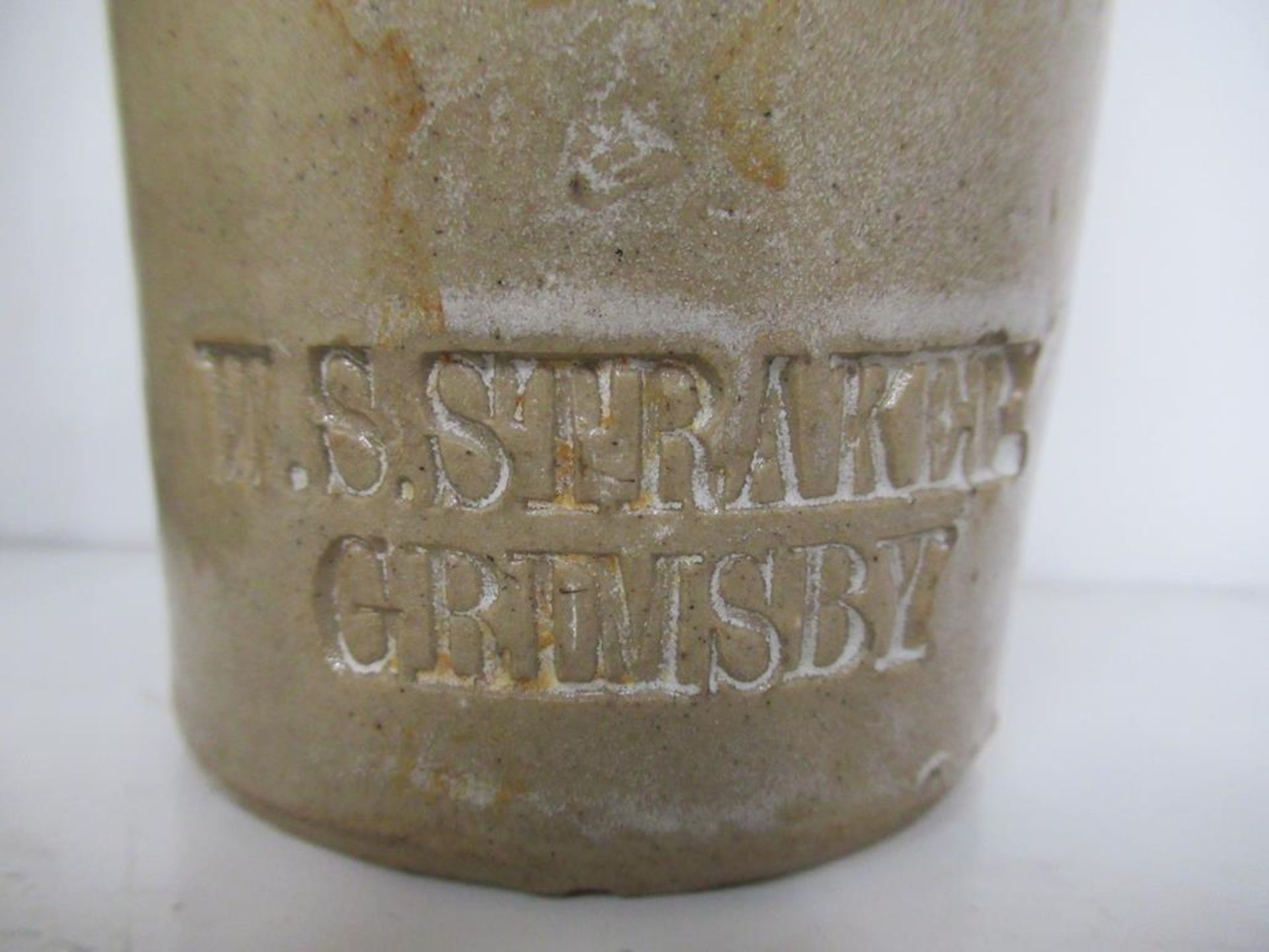 2 x Grimsby W.Stracker Impressed Stone Bottles (21cm) - Image 5 of 10