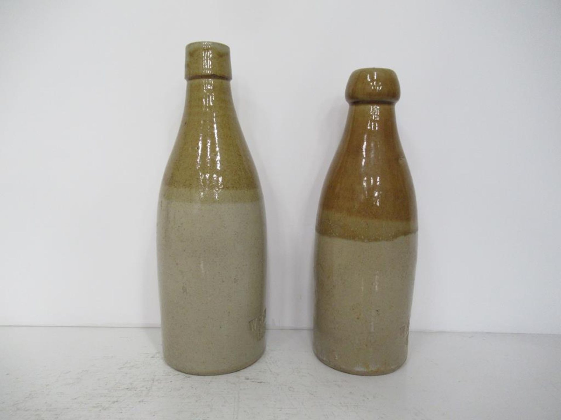 2 x Grimsby W.Stracker Impressed Stone Bottles (21cm) - Image 2 of 10