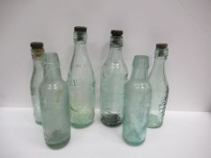 6x Grimsby (3x New Clee) W. Hill & Son (2) and W. Hill & Co (2) bottles