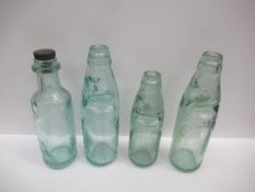 4x Cleethorpes Aerated Water Co. Ltd bottles- three codds ( 1 with matching stopper) one codd 8oz, o