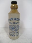 Grimsby & Louth Bellamy Brothers Home Brewed ginger beer stone bottle (20cm)