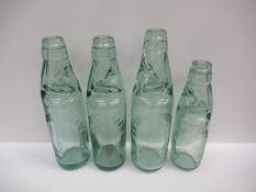 4x Grimsby & District Mineral Water Co. Ltd codd bottles (3x10oz, 1x8oz)