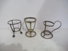 3 x Silver Plated Hamilton Bottle Stands