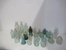 Qty of assorted Glass Inkwells