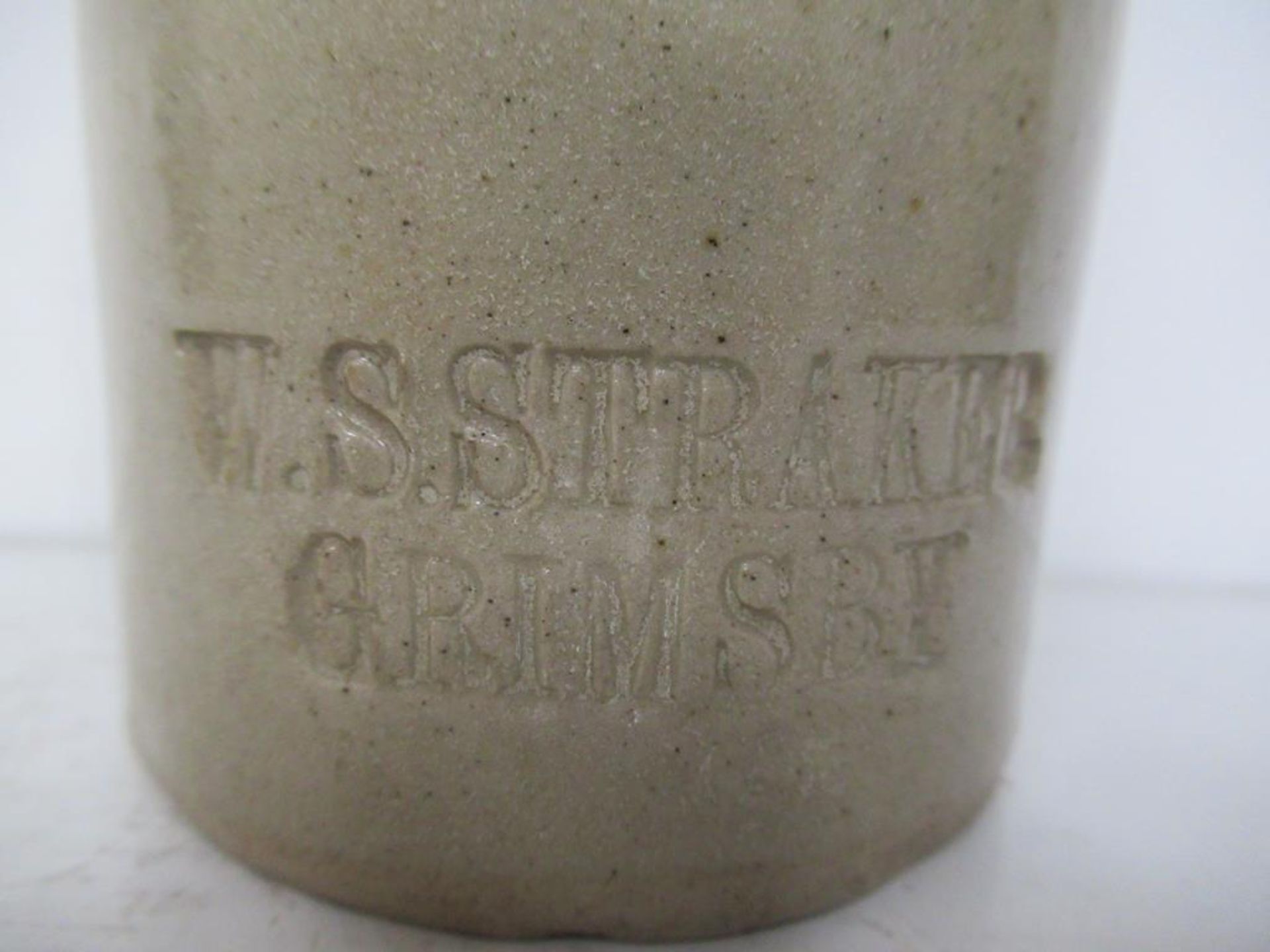 2 x Grimsby W.Stracker Impressed Stone Bottles (21cm) - Image 7 of 10