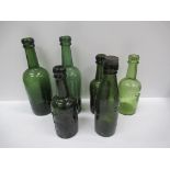 6x Grimsby E.A Lewis (3) and Lewis & Barker (3) coloured bottles