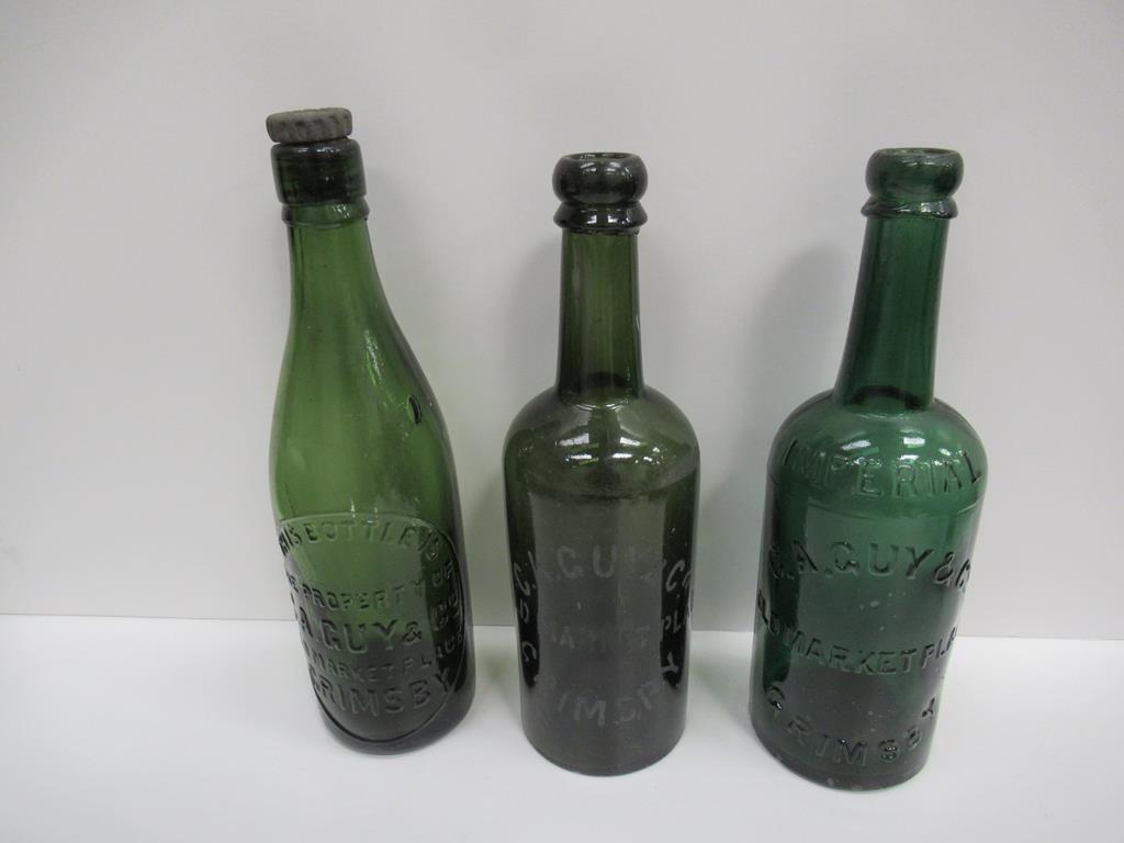 6x Grimsby C.A. Guy & Co coloured bottles (1x Flottergate) - Image 2 of 23