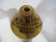 H.H.Bates Wine and Spirit Merchants Humberstone stores Grimsby Flagon