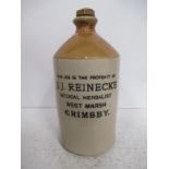 J.J Reinecke Medical Herbalist West Marsh Grimsby Flagon with stopper