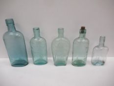 5x Cleethorpes hotel bottles, including Victoria Hotel, G.Summer Cliff Hotel and Dolphin Hotel