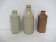 3 x Vet Surgeon Stone Bottles, 2 x Fulstow (1) and Fulstow and Waltham(1), Osborne (1) and G.Osborne