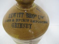 Hewitt Bros Ltd Wine and Spirit Importers Grimsby "1564" Flagon